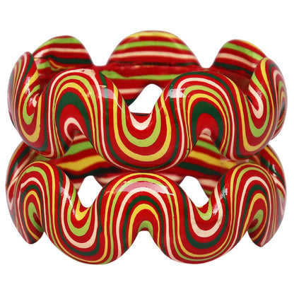 Trendy Wave Pattern Lac Kada for Wedding & Festive Wear