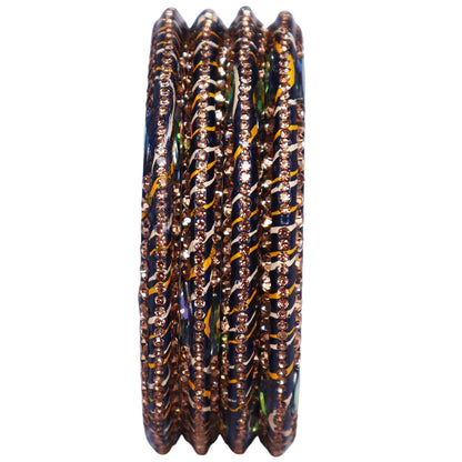 Lehariya Lac Bangles for Women | Traditional Rajasthani Rhinestone Bangles | Glossy Festival & Wedding Bangles By TAJ BRIDAL STORE