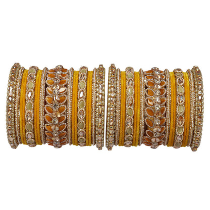 Indian Bridal Wedding Bangles Set – Kundan & Beads Work