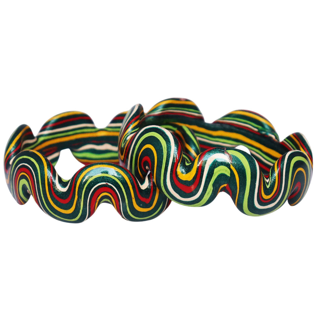 Trendy Wave Pattern Lac Kada for Wedding & Festive Wear