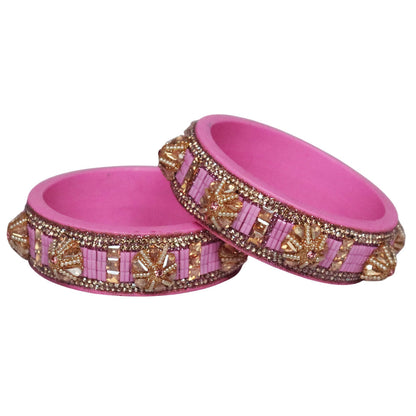 Jaipuri Lac Bangles Kundan Pearl Rhinestone Designer Kada