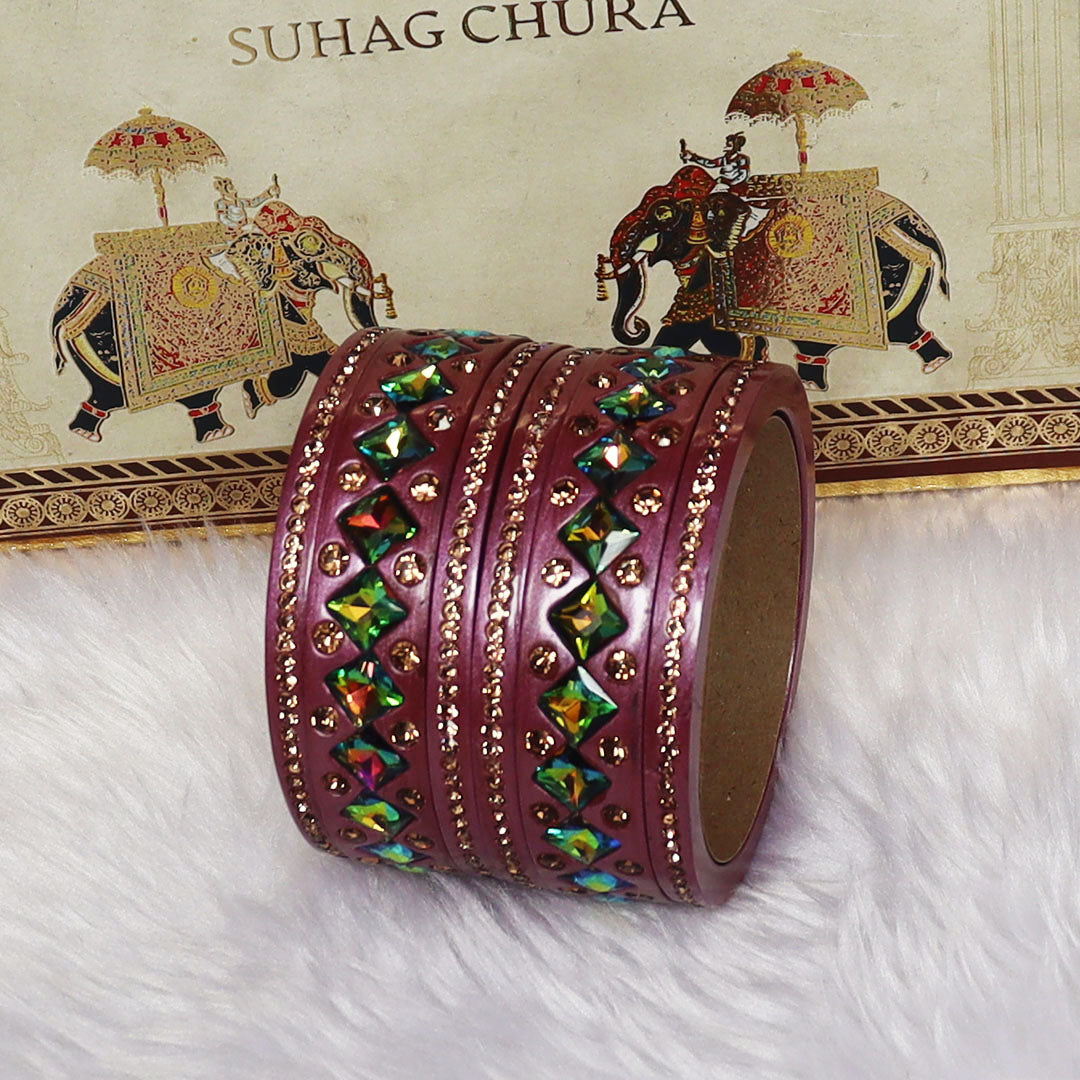 Rakhi Special Traditional Lac Bangles Set With Latest Kundan Design