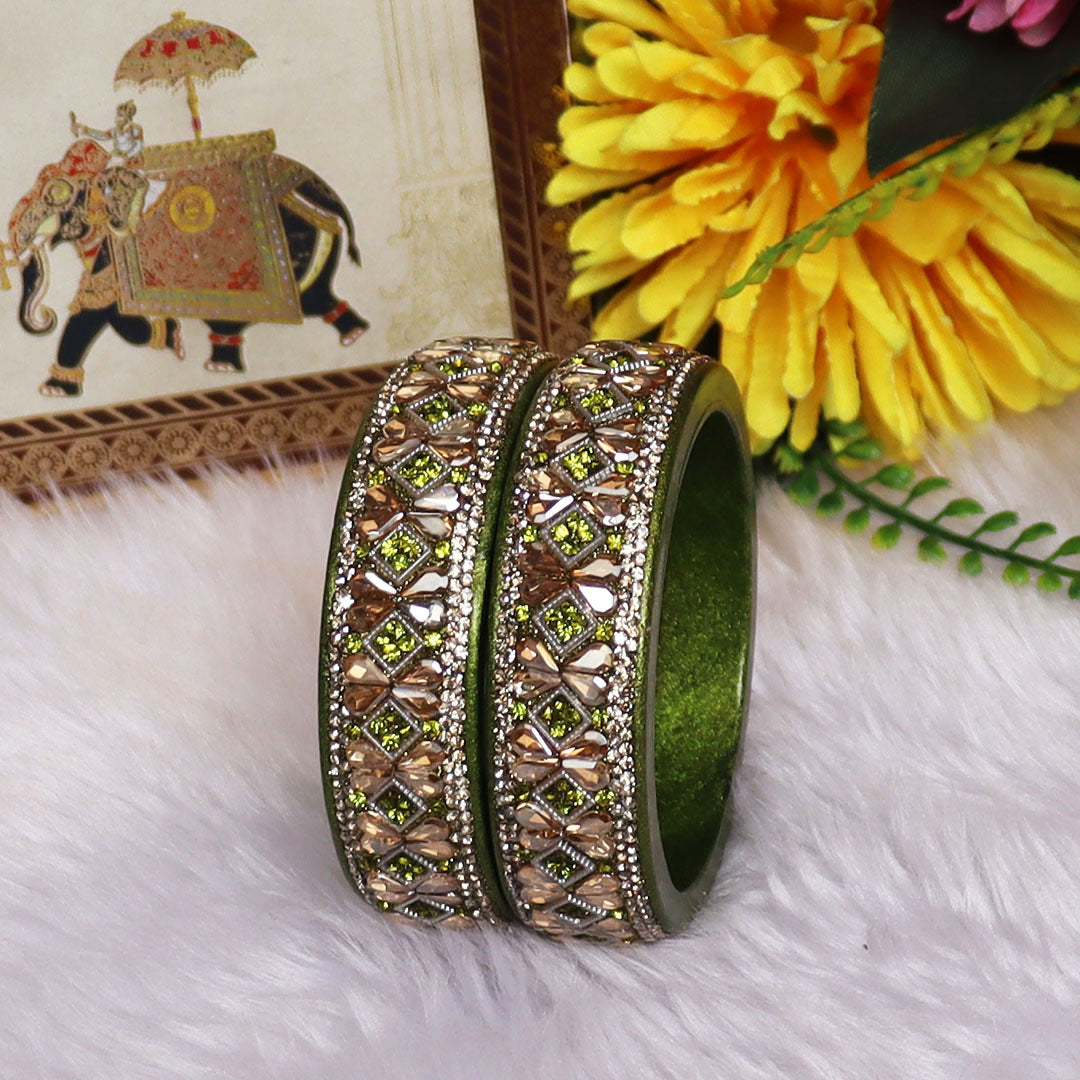 Jaipuri Designer Lac Kada Bangles For Women With Latest Kundan Design