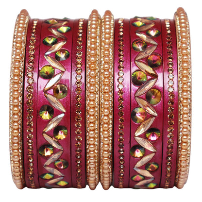Bridal Style Kundan Lac Bangle Set – Ideal for Diwali & Weddings