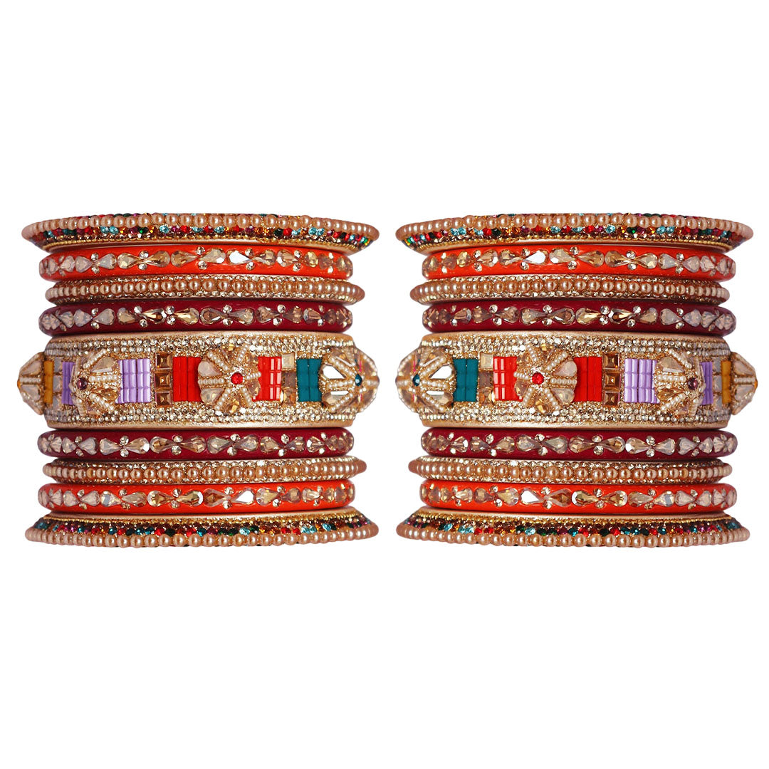 Rajasthani Lac Bangles Wedding Wear Kundan Designer Set