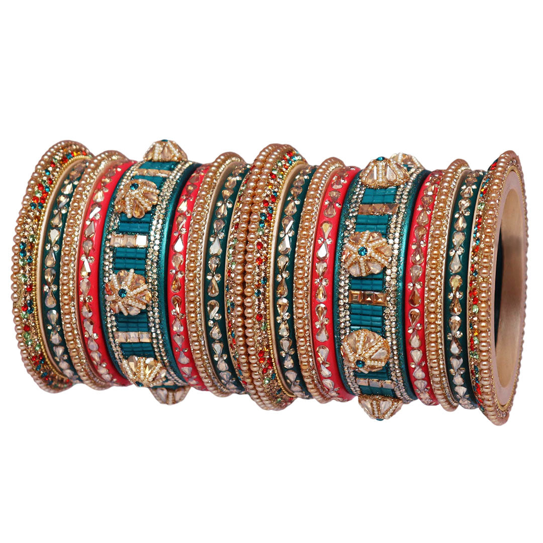 Rajasthani Lac Bangles Wedding Wear Kundan Designer Set
