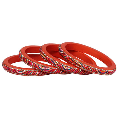 Designer Jaipuri Lac Kada with Multicolor Lahariya Artwork