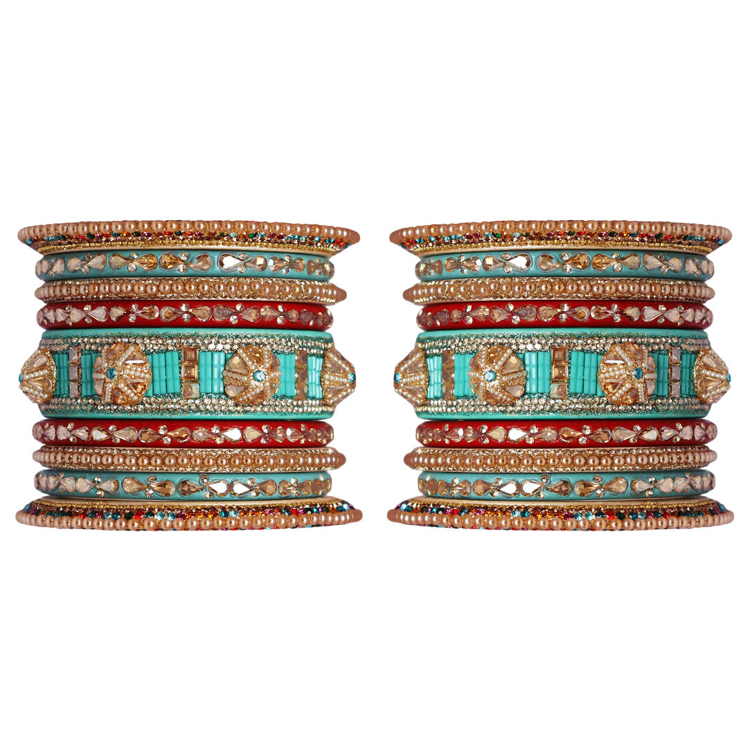 Rajasthani Lac Bangles Wedding Wear Kundan Designer Set