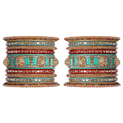 Rajasthani Lac Bangles Wedding Wear Kundan Designer Set