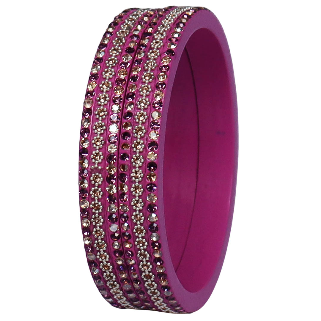 Jaipuri Lac Bangles Artificial Stones Kada Set for Women
