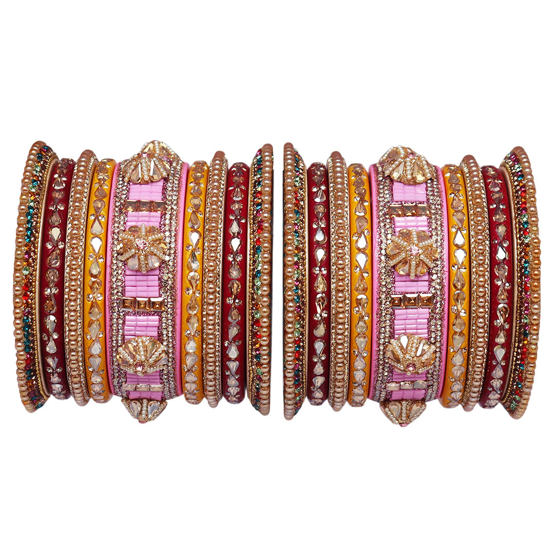 Rajasthani Lac Bangles Wedding Wear Kundan Designer Set