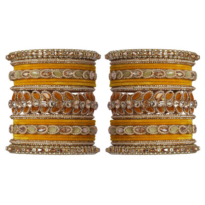 Indian Bridal Wedding Bangles Set – Kundan & Beads Work