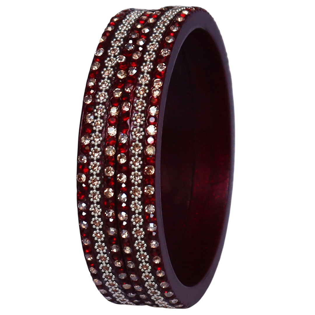 Jaipuri Lac Bangles Artificial Stones Kada Set for Women