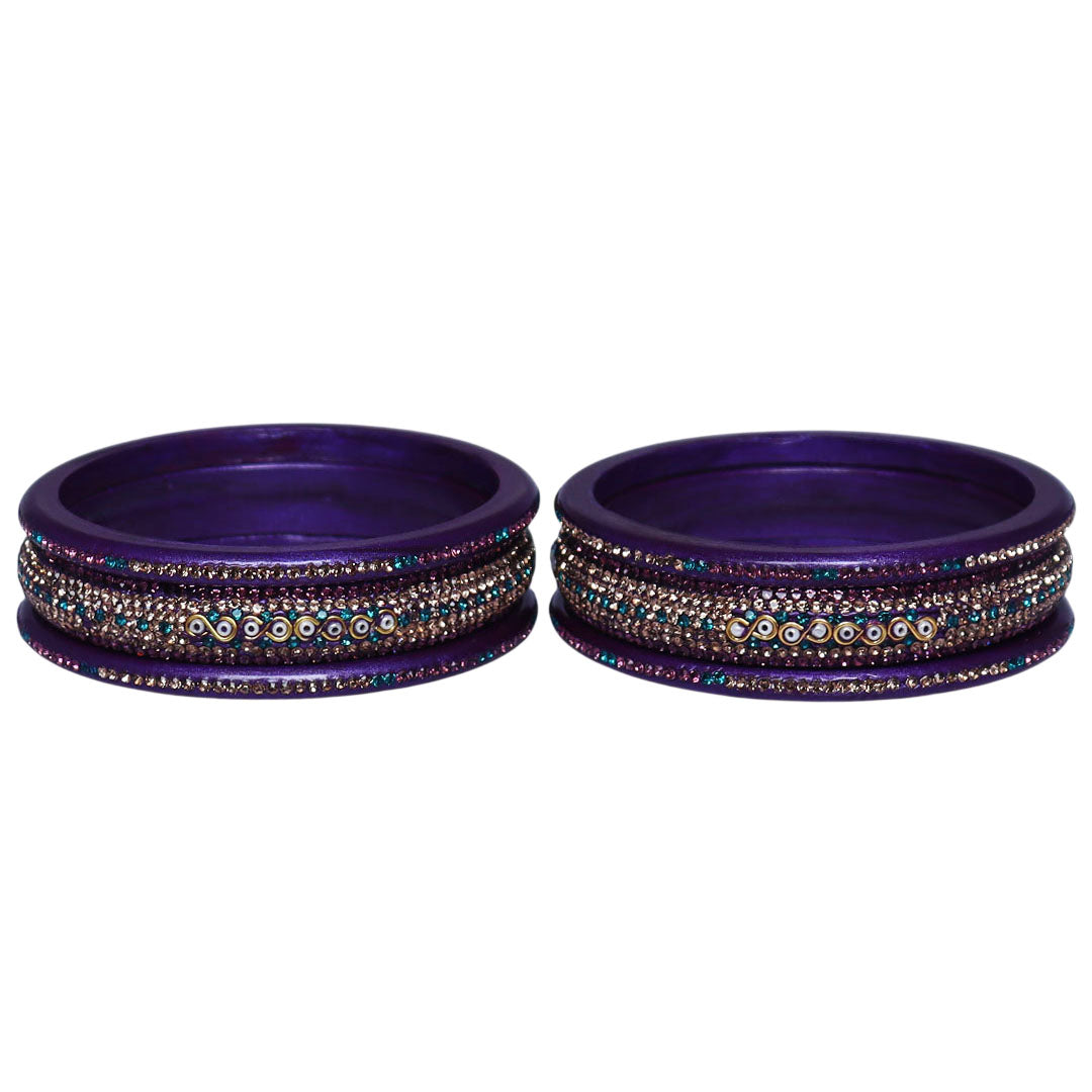 Jaipuri Lac Bangles with Latest Beads & Rhinestone Design
