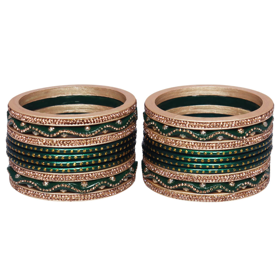 Karwa Chauth Special Designer Lac Bangles Set in Zig-Zag Design