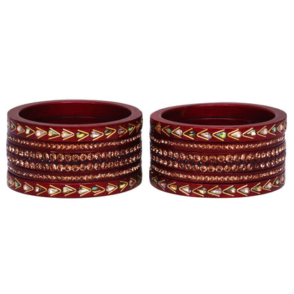 Jaipuri Lac Bangles with Kundan & Artificial Stone Design