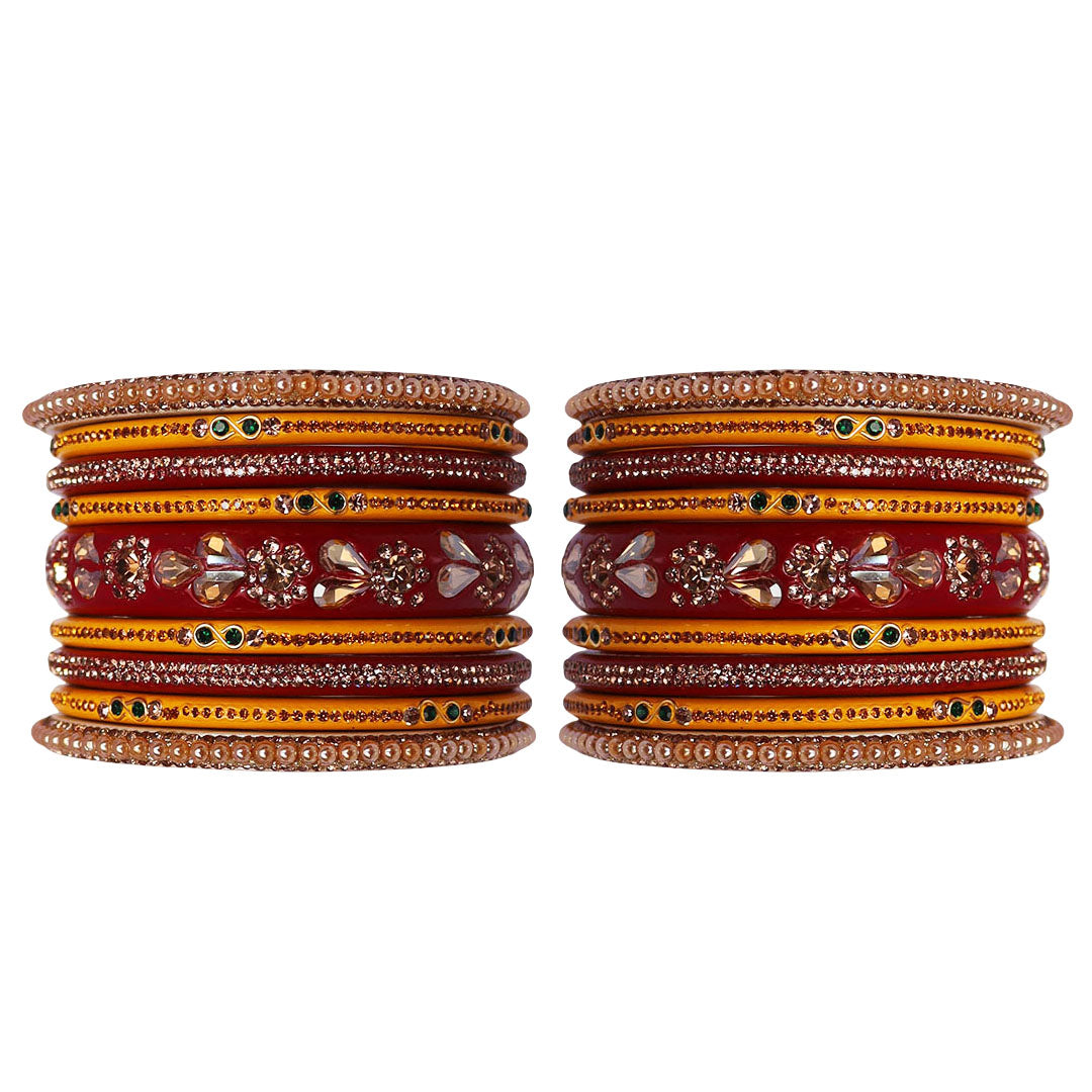 Traditional Handmade Lac Bridal Chura Set With Latest Kundan Design
