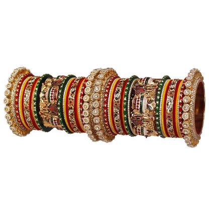 Bridal Chura Rajasthani Style with Dulha Dulhan Kada