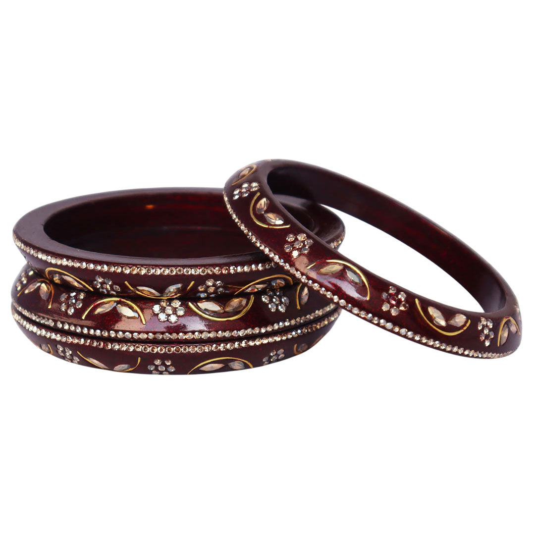 Festival Wear Lac Bangadi Bangles Set in Latest Kundan Design