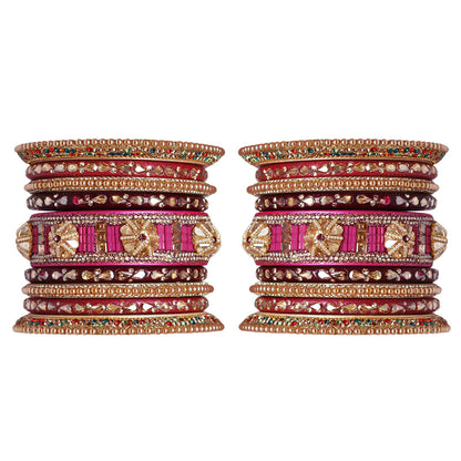 Rajasthani Lac Bangles Wedding Wear Kundan Designer Set