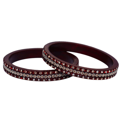Jaipuri Lac Bangles Artificial Stones Kada Set for Women