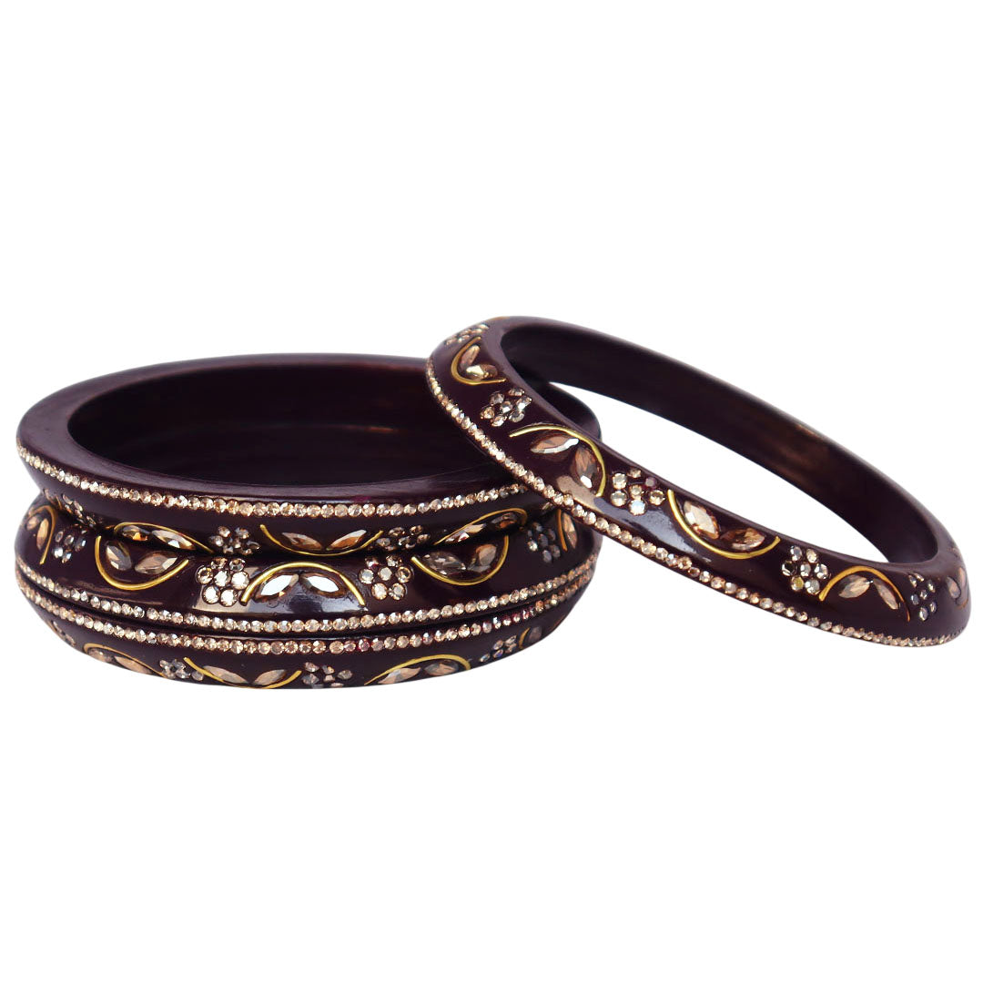 Festival Wear Lac Bangadi Bangles Set in Latest Kundan Design