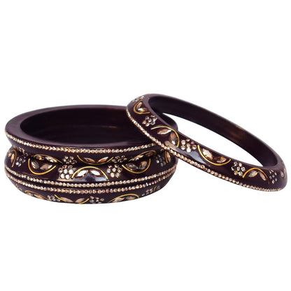 Festival Wear Lac Bangadi Bangles Set in Latest Kundan Design