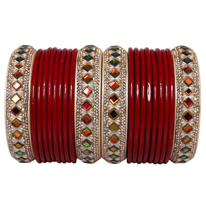 Premium Handmade Pure Lac Bangles Set for Women with Traditional Rajasthani Design by TAJ BRIDAL STORE