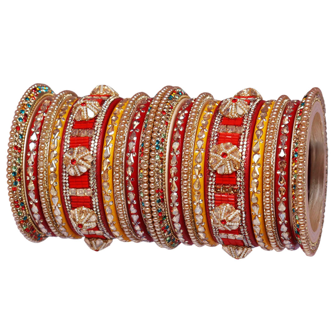 Rajasthani Lac Bangles Wedding Wear Kundan Designer Set