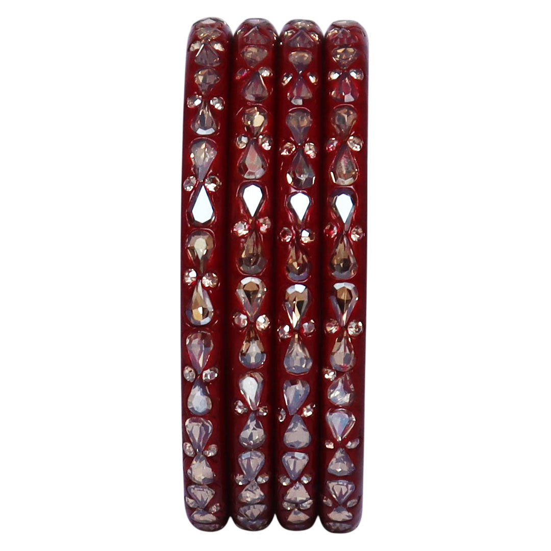 Traditional Stone Studded Lac Bangles For Women's
