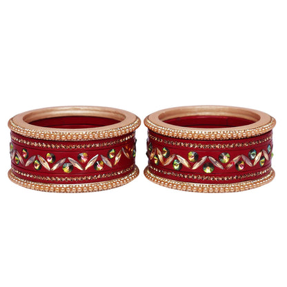 Bridal Style Kundan Lac Bangle Set – Ideal for Diwali & Weddings