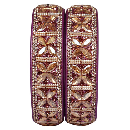 Jaipuri Handmade Lac Kada with Kundan Beads Craft