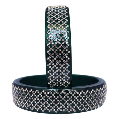Jaipuri Lac Kada Bangles Set in Latest Rhinestones Design