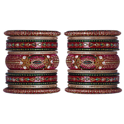 Exclusive Lac Bangles Set for Bride With Latest Kundan Design