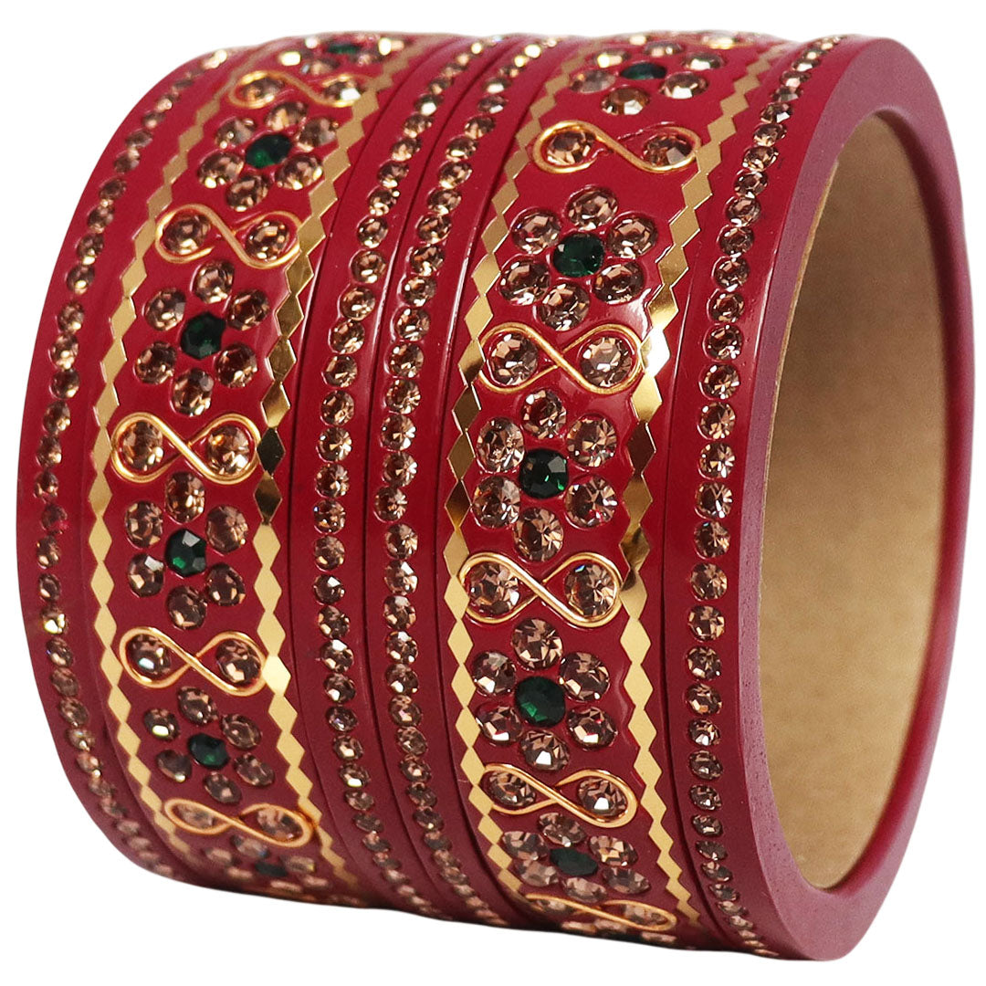 Festival Special Fancy Lac Bangles Set With Latest Stone Design