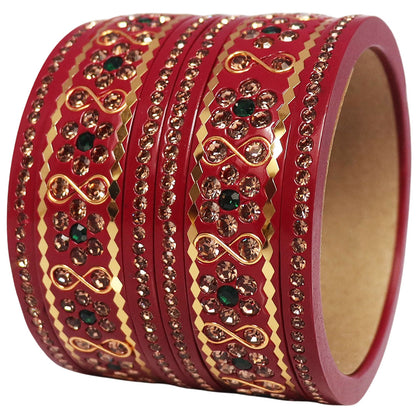 Festival Special Fancy Lac Bangles Set With Latest Stone Design