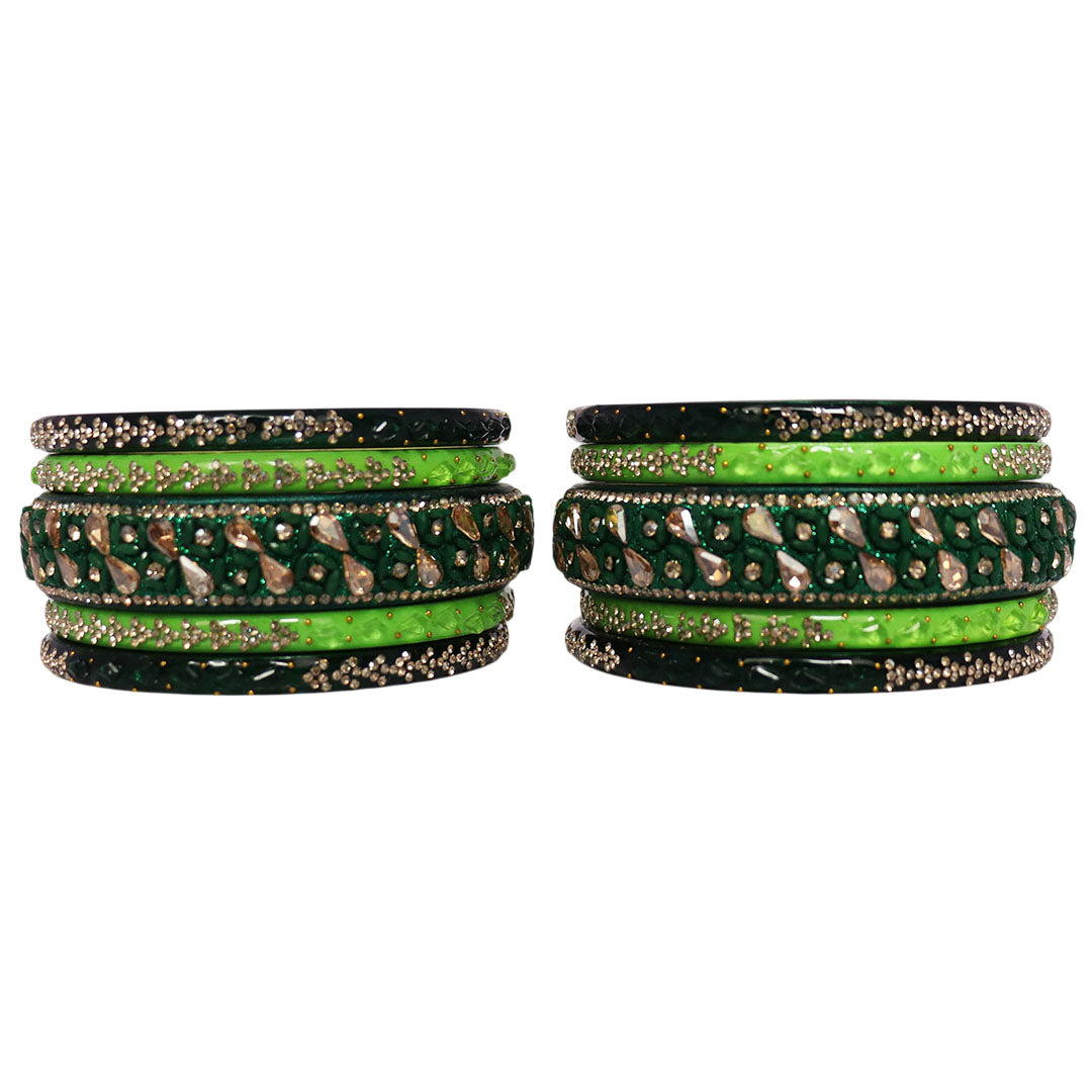 Womens Designer Lac Bangles Set With Latest Kundan Design