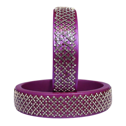 Jaipuri Lac Kada Bangles Set in Latest Rhinestones Design