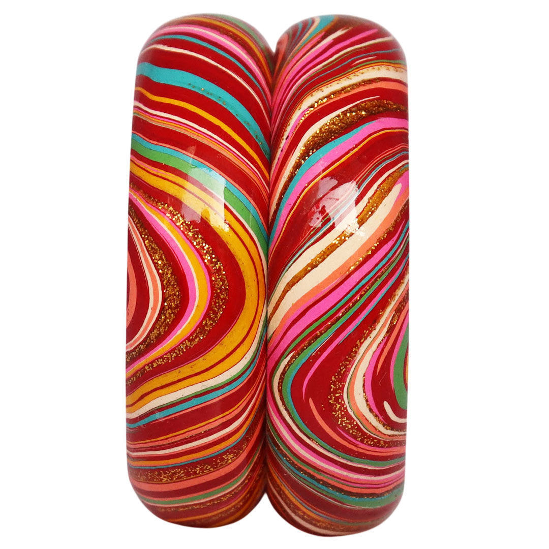 Stylish Wave Pattern Lac Kada Bangles for Wedding & Party Wear