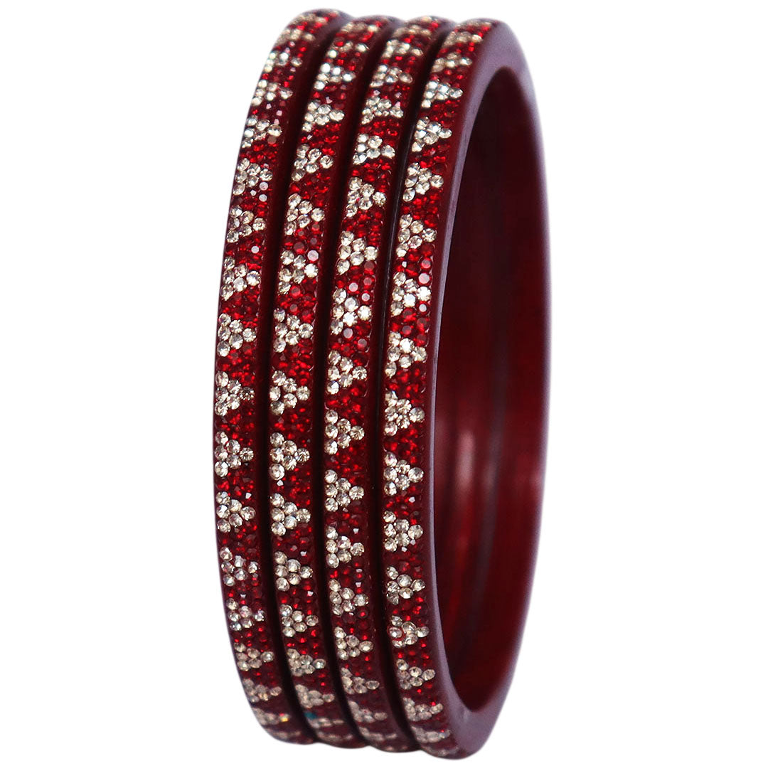 Rajasthani handcrafted Lac bangles with rhinestone work