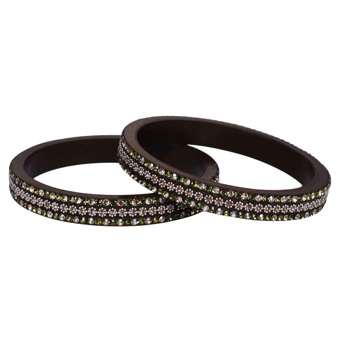 Jaipuri Lac Bangles Artificial Stones Kada Set for Women