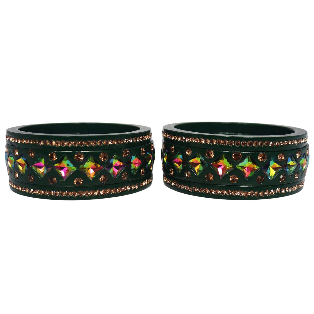 Rakhi Special Traditional Lac Bangles Set With Latest Kundan Design