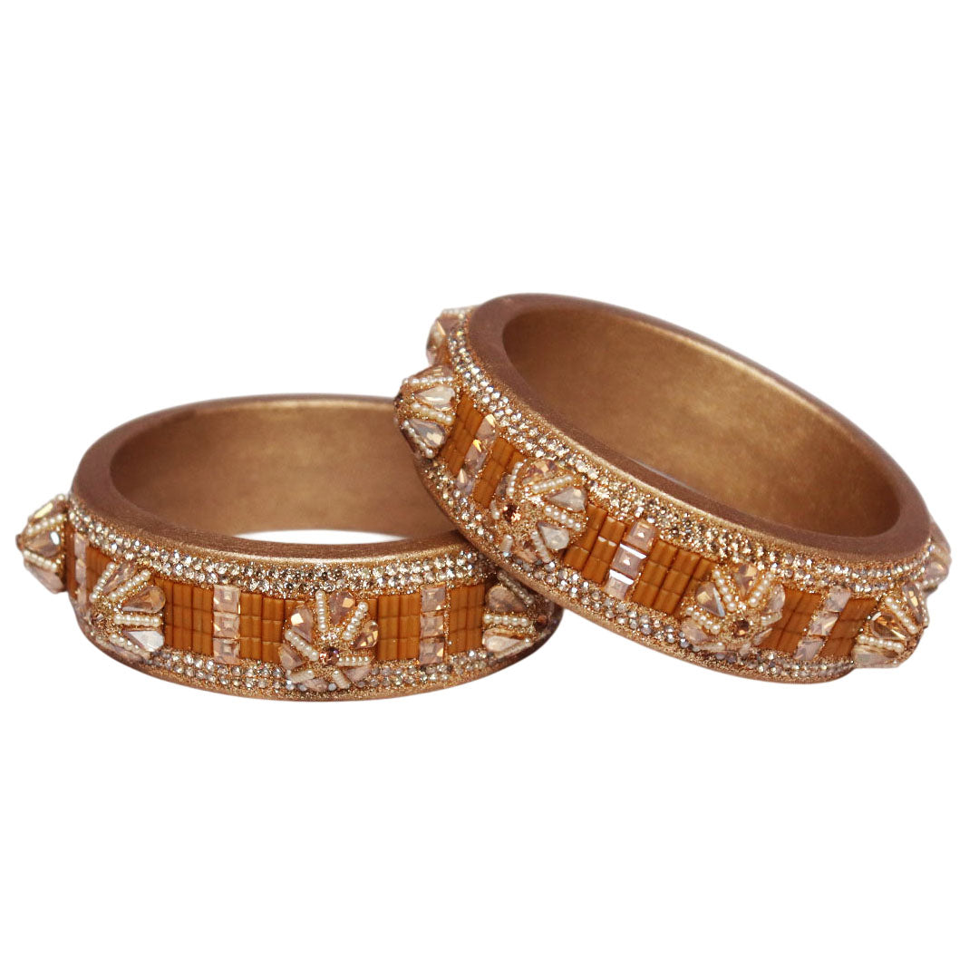 Jaipuri Lac Bangles Kundan Pearl Rhinestone Designer Kada