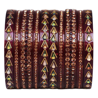 Jaipuri Lac Bangles with Kundan & Artificial Stone Design