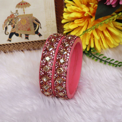 Jaipuri Fancy Lac Kada Bangles For Women With Latest Kundan Design