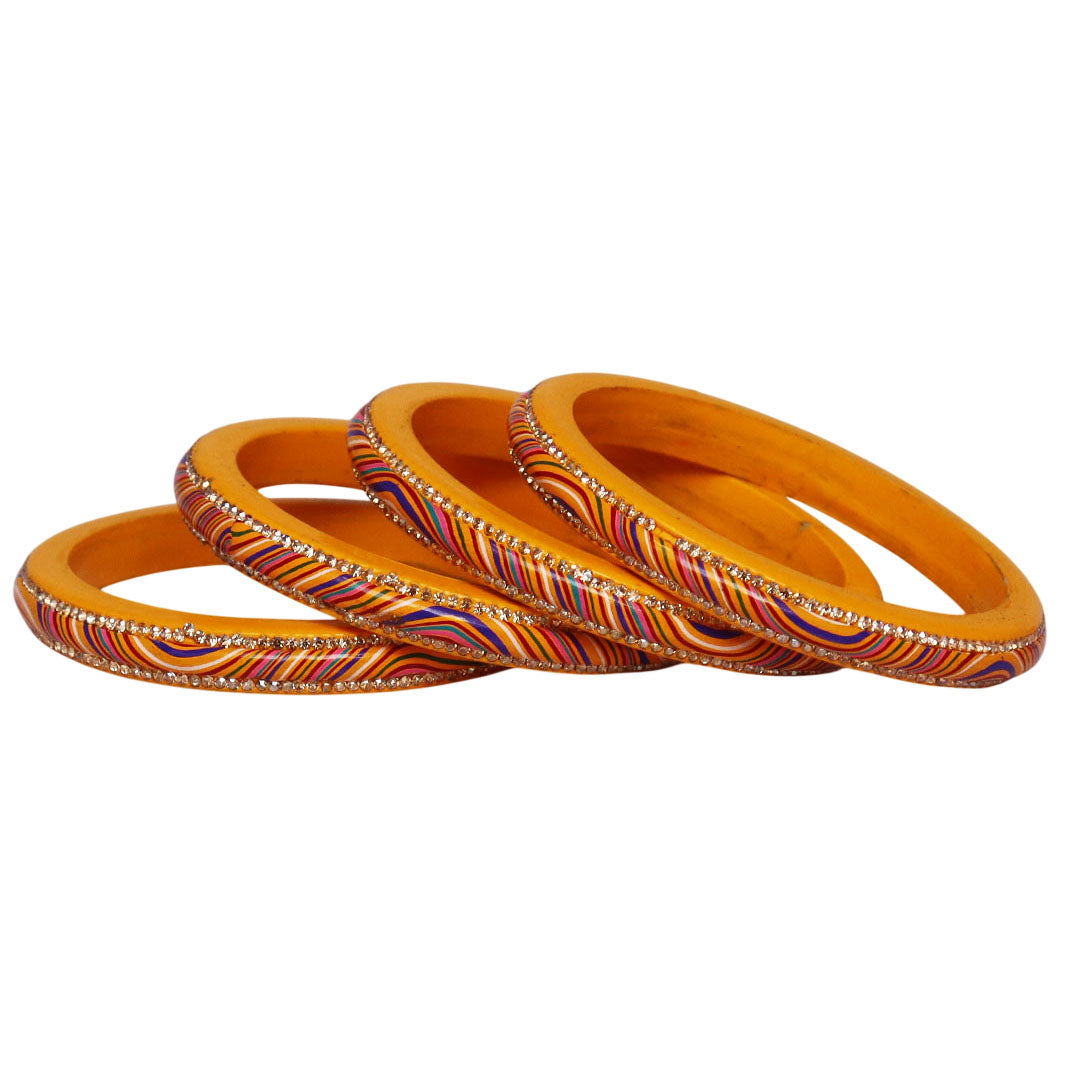 Designer Jaipuri Lac Kada with Multicolor Lahariya Artwork