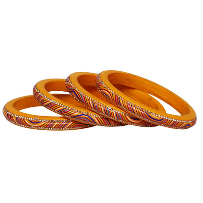 Designer Jaipuri Lac Kada with Multicolor Lahariya Artwork