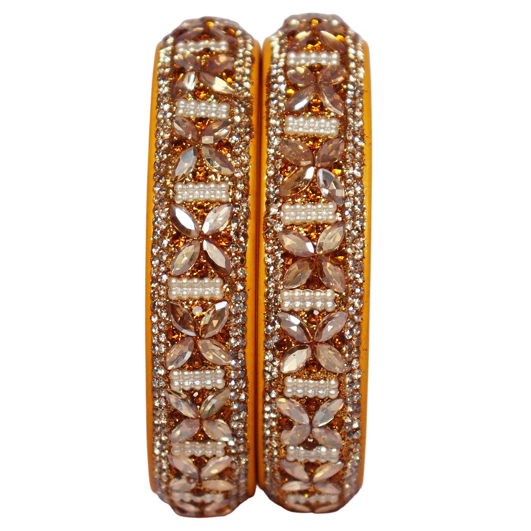 Handmade Rajasthani Jaipuri Lac Kundan Kada Perfect for Bridal Wear and Festivals