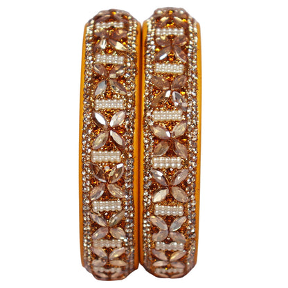 Handmade Rajasthani Jaipuri Lac Kundan Kada Perfect for Bridal Wear and Festivals