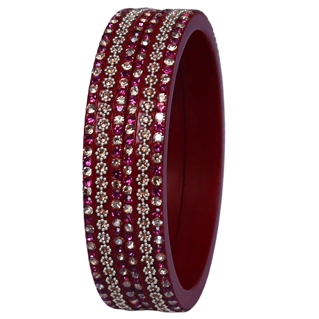 Jaipuri Lac Bangles Artificial Stones Kada Set for Women
